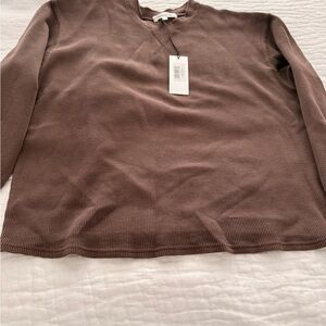 Brown Long Sleeve Top